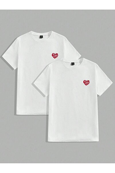 coolart Μπλουζάκι Love You 2 συσκευασιών - Καλοκαιρινό μπλουζάκι με κοντό μαν...