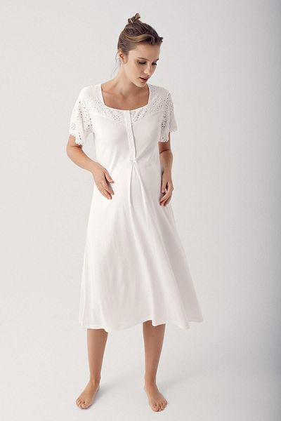 Artış Flexible Viscous Cotton Maternity Nightgown and Dressing Gown Set - 14400