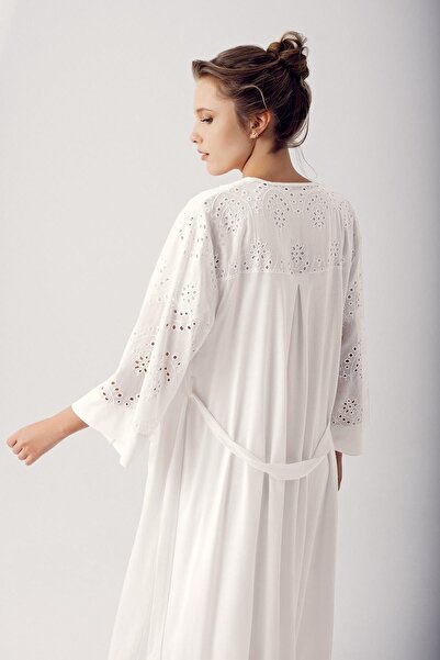 Artış Flexible Viscous Cotton Maternity Nightgown and Dressing Gown Set - 14400