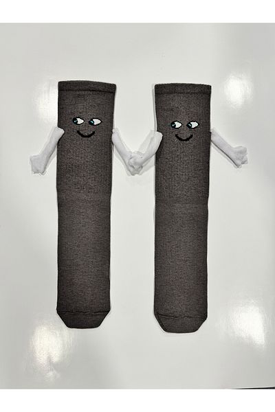 Pink Bunny gift for your baby Magnetic Combed Cotton Socks with Side Eye Pattern for Boys and Girls 1 Pair