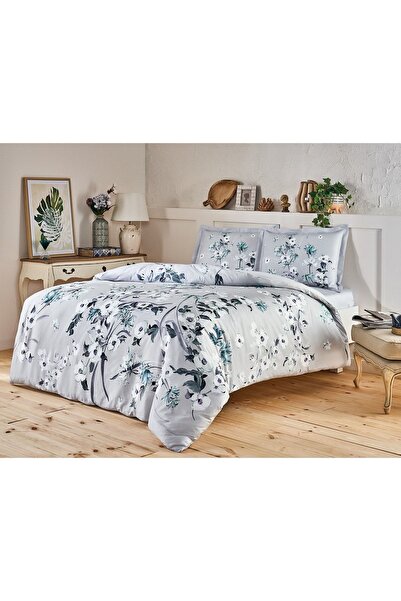 Taç Emili Çift Kişilik Saten Nevresim Takımı