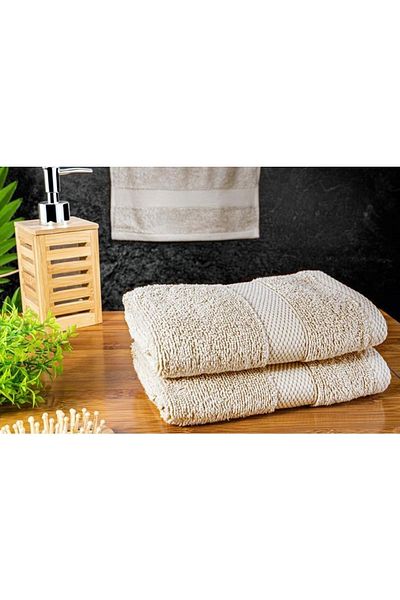 Bambum Home Bambum Cindy - Πετσέτες χεριών 3 τεμαχίων Microcotton Beige 30x50cm