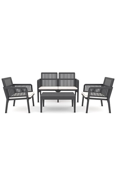 Rainbow Lızbon Ikili Oturma Takımı Antrasit