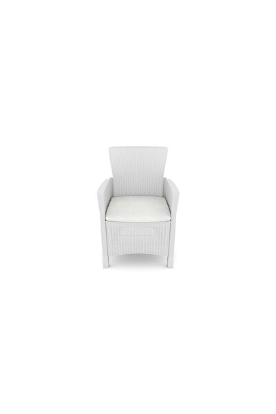 Rainbow Troya Plastik Rattan Koltuk Beyaz (2 Adet)