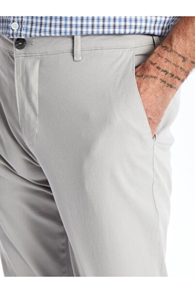 LC Waikiki Ανδρικό παντελόνι chino LCWAIKIKI Classic Grey Standard Fit (S4)