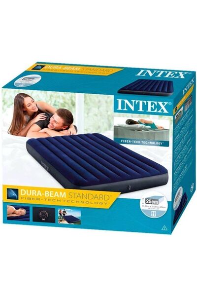 Intex 64759 Çift Kişilik Xl Şişme Yatak Pompa Hediyeli 152x203x25 Cm