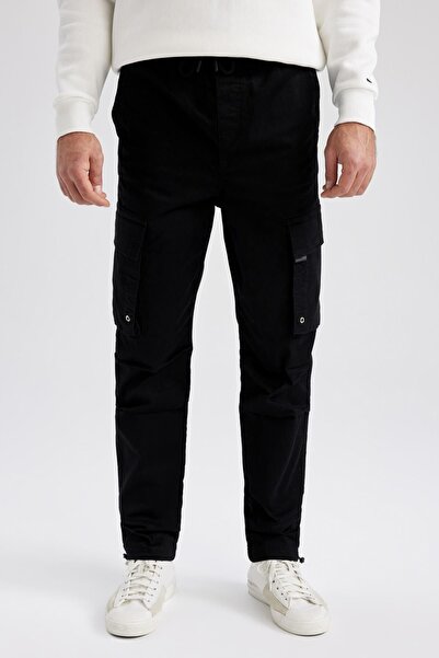 DeFacto Relax Kargo Jogger Kargo Cepli Gabardin Pantolon Y0417az23sp