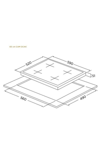 ukinox Ares 60 Beyaz Ankastre Ocak