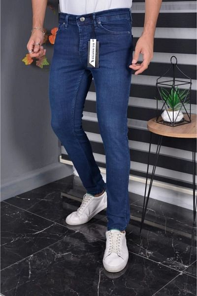 KAİZER DENİM Kaizerdenim Men's Navy Blue Pants