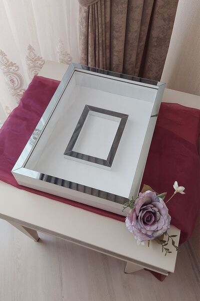 Verda Çerçeve 30x40 cm Rose Storage Memory with Photo Section - 6 cm Rose Box and Memory Frame