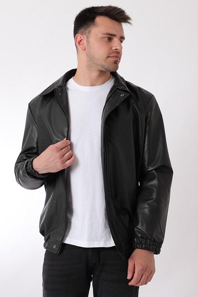 ByTrend PLDP 2984 - Παλτό από συνθετικό δέρμα με ελαστική μέση