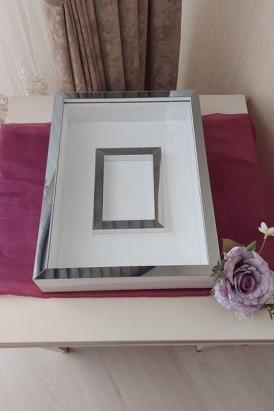 Verda Çerçeve Memorie de depozitare pentru trandafiri de 30x40 cm cu secțiune foto - Cutie de trandafiri de 6 cm și cadru de memorie