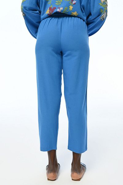 Orfeo Negro Women's Comfortable Fit - Solid Color Trousers with Elastic Waist