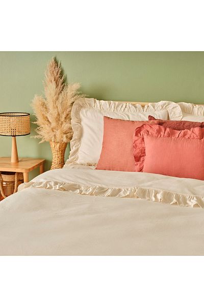 Bella Maison Σετ Παπλωματοθήκη 100% Βαμβάκι Brenta King Size Μπεζ (240x220 cm)