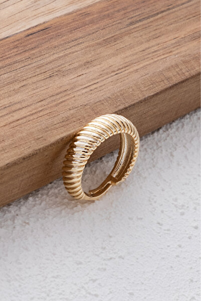 ByFlorya Jewelry لوحة مخططة بحلقة بلح البحر بحجم حر - مقاس قابل للتعديل