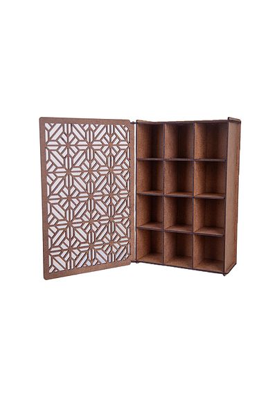 Feymoons Premium Wooden 12-Piece Shake Tea Storage Boxes - Gift DEPACAY1103