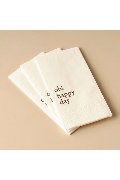 Bella Maison Oh Happy Day 100-Pack Napkins White (33X33 cm)