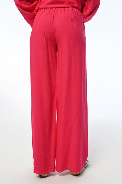 Orfeo Negro Pantaloni confortabili de damă - picior lat și talie elastică, culoare solidă