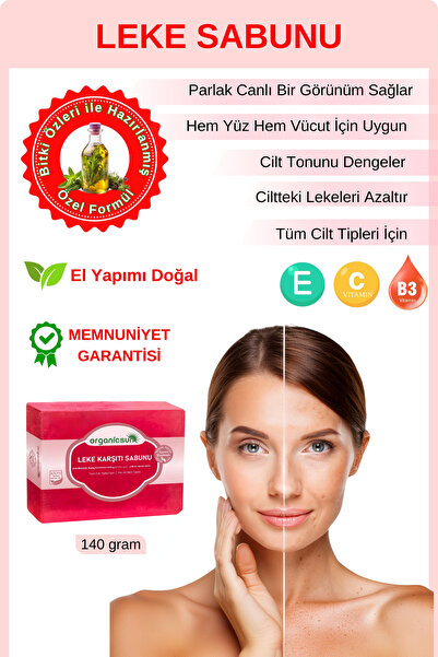 Organicsun Doğal Leke Karşıtı Sabun 140 Gr Tüm Cilt Tipleri İçin Cilt Lekeler...