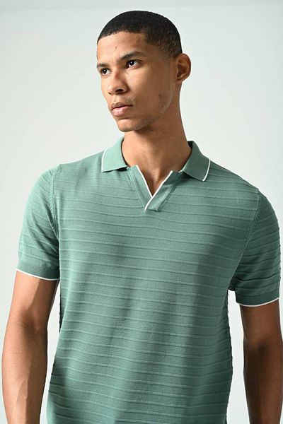İLKCET MODA Ανδρικό πλεκτό με λεπτή εφαρμογή με V λαιμόκοψη