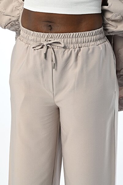 Orfeo Negro Women's Comfortable Fit - Wide Leg and Elastic Waist Trousers