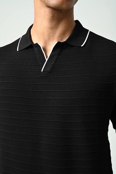 İLKCET MODA Ανδρικό πλεκτό με λεπτή εφαρμογή με V λαιμόκοψη