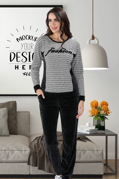 Bella Secret Set pijama pentru femei din bumbac jacquard