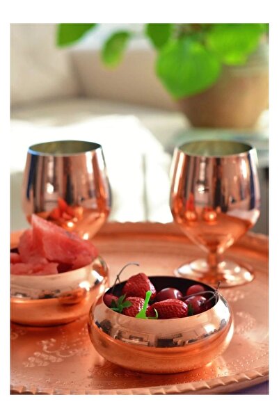 Bakır Concept Copper Snack Bowl Modern Model 2-Piece Set