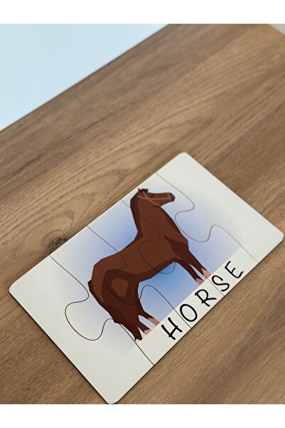 Bellacasa بطاقة ألغاز تعلم الحيوانات الإنجليزية، لعبة تعليمية للألغاز، لعبة ت...