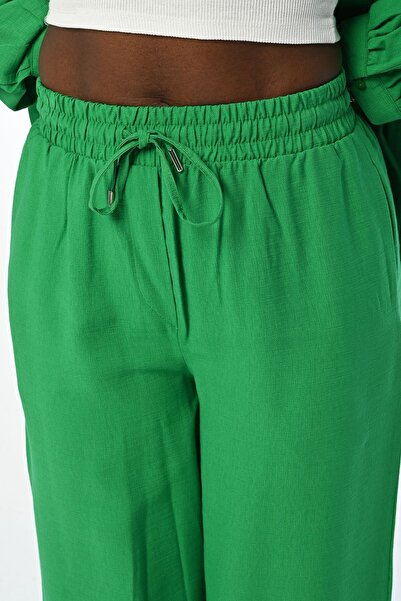 Orfeo Negro Comfortable Women's Trousers - Wide Leg and Elastic Waist, Solid Color