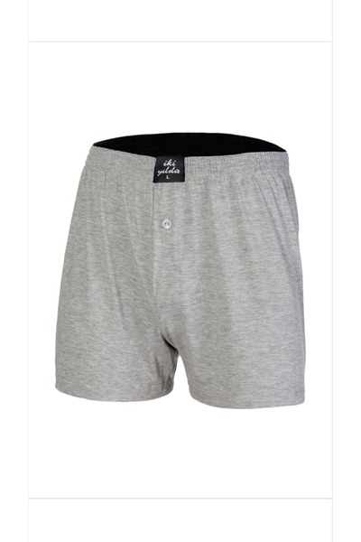 İki Yıldız Ανδρικό Σετ 6 100% Βαμβακερό Χτενισμένο Μπόξερ