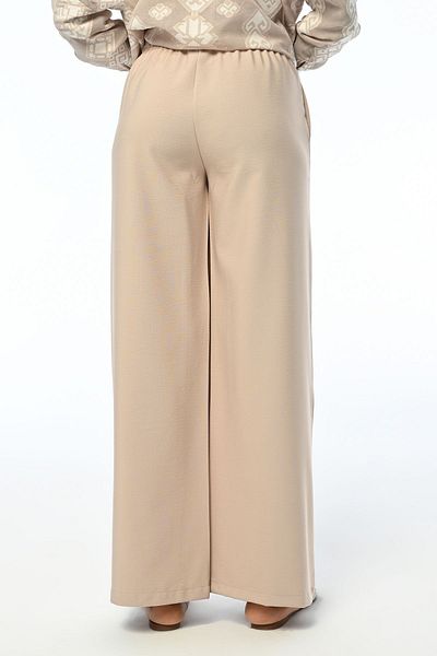 Orfeo Negro Women's Comfortable Fit - Wide Leg and Elastic Waist Trousers