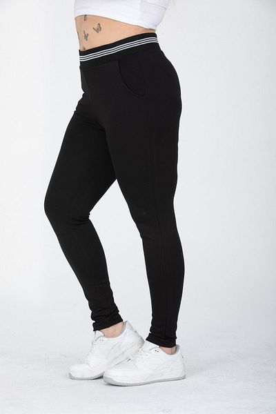 Era Lisa CLASSIC PLUS SIZE LEGGINGS PANTS WITH RIBBED WAIST POCKETS