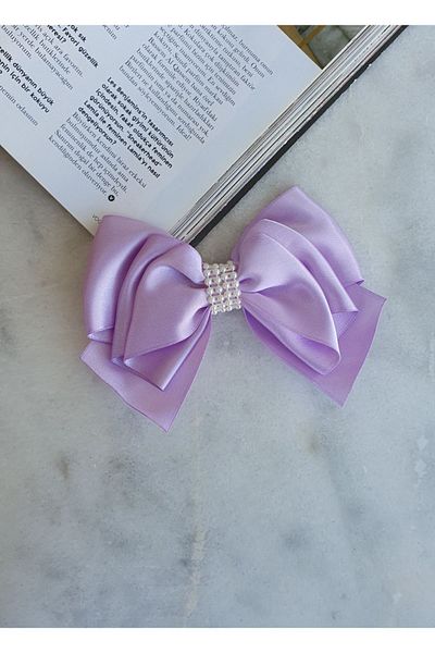 kalben accessories Agrafă de păr cu fundă cu perle din satin pentru femei, agrafă pentru femei, agrafă de păr, agrafă de păr, agrafă de păr de design