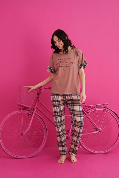 ELİTOL Σετ πιτζάμες από βαμβάκι και λύκρα