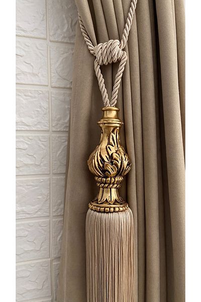 Helezoni Polyester Vase - Elegant Tufted Bracelet and Cornice Tactical Curtain Accessory 1 Piece