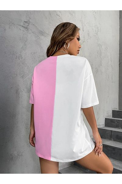 Revasser Bavlněné oversize dámské tričko s vlastním potiskem s motýlkovým vzorem