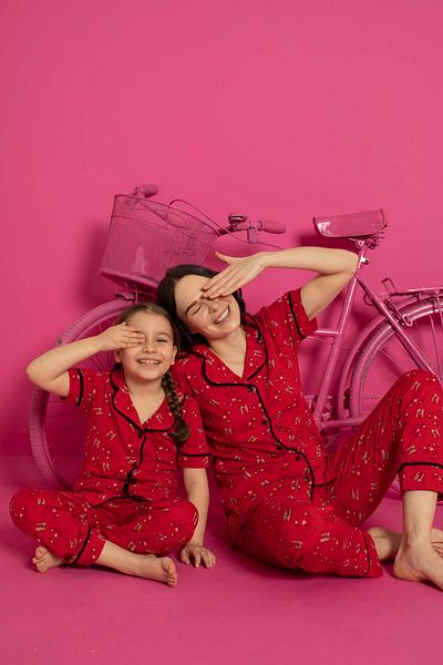 ELİTOL Buttoned Cotton Lycra Pajama Set