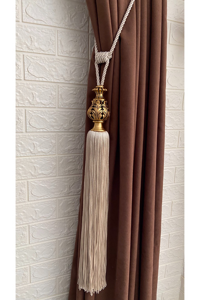 Helezoni Vază din poliester Shah Model Brașoletă cu ciucuri - Cornice Takmati...