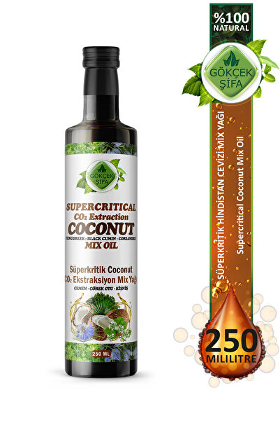 Gökçek Şifa Hindistan Cevizi Süperkritik Mix Yağı 250 ml (COCONUT SUPERCRİTİCAL MİX OİL)