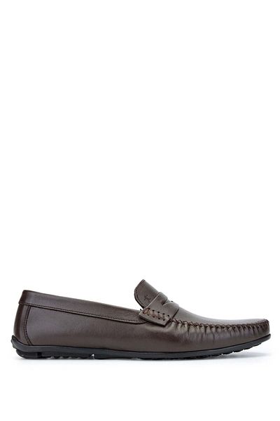 Tamer Tanca Men's Brown Genuine Leather Loafer Shoes