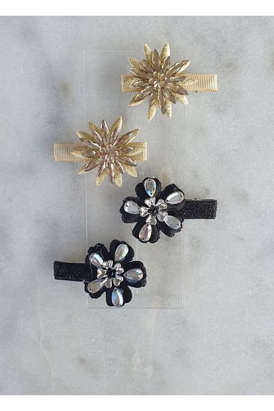 kalben accessories 4 قطع مشبك شعر للأطفال من حجر الراين، مشبك شعر للأطفال، مشبك شعر، مشبك من حجر الراين