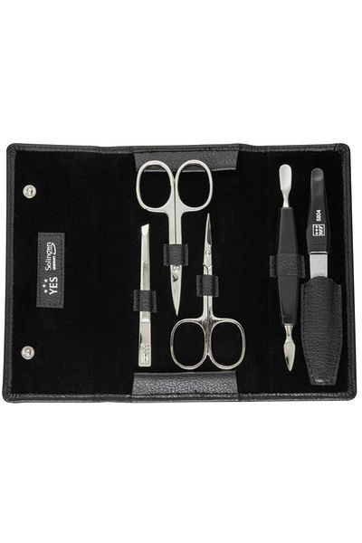 Solingen Yes Manicure Pedicure Set Set of 5 with Leather Bag