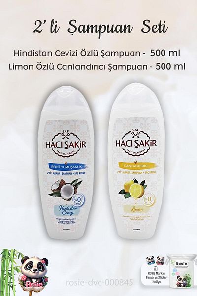 Hacı Şakir Coconut and Lemon Shampoo - 500 ml ROSIE
