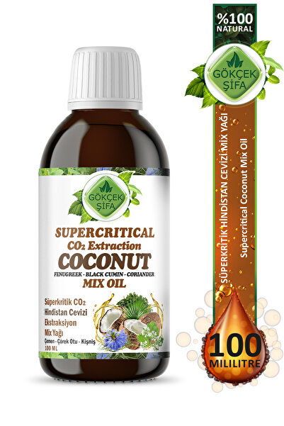 Gökçek Şifa Hindistan Cevizi Süperkritik Mix Yağı 100 ml (COCONUT SUPERCRİTİCAL MİX OİL)