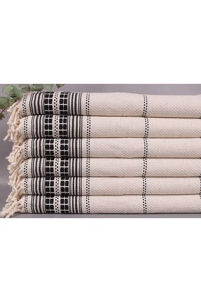 Kayra Export بيشتيمال أسود مقاس صغير 50x100 سم كتان بيشتيمال