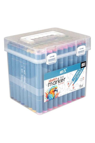 GLANCE ART-X Double Sided Sketch Marker Pen Set - 80 pcs