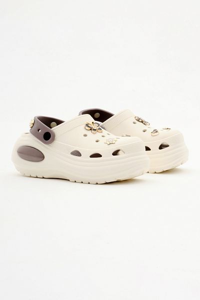 Tonny Black Beige Mink Eva Sandals - Detachable Sole and Chain Detail