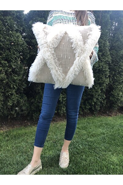 sevaradekor غطاء وسادة مطرز يدويًا بوهيمي مغربي منسوج يدويًا