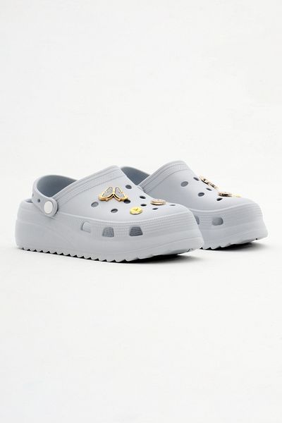 Tonny Black Sandale Eva de damă cu talpă înaltă gri și accesorii